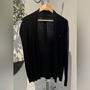 Allsaints Cardigan 100% Merino Wool Black